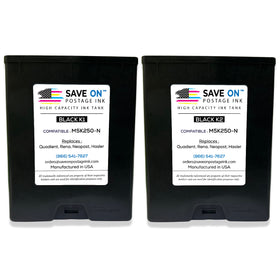 Compatible Quadient Memjet M5K250-N | Memjet Ink Compatible HI-CAP Black K1 & K2 Ink Tank for Mach Series Hasler Quadient and Formax Printers| 2 Pack