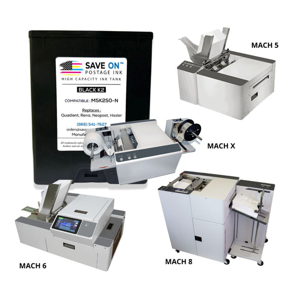 Compatible Quadient Memjet M5K250-N | Memjet Ink Compatible HI-CAP Black K2 Ink Tank for Mach Series Quadient Formax and Hasler Printers