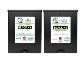 Compatible Quadient M5K250-N Black K1 & K2 Memjet Ink 250ml 2 Pack for Mach Series Printers by Mindful Supplies