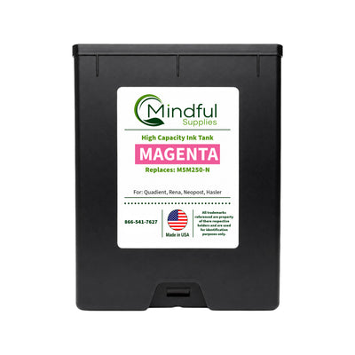 Compatible Quadient M5M250-N Magenta Memjet Ink 250ml for Mach Series Printers by Mindful Supplies