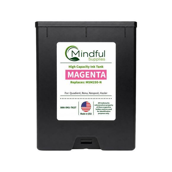 Compatible Quadient M5M250-N Magenta Memjet Ink 250ml for Mach Series Printers by Mindful Supplies