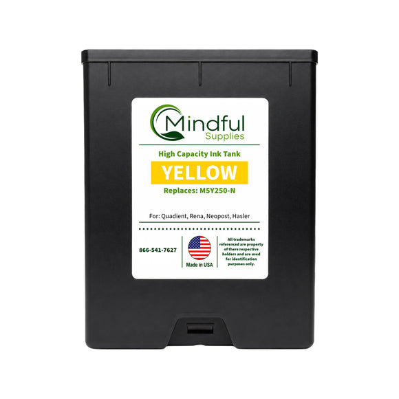 Compatible Quadient M5Y250-N Yellow Memjet Ink 250ml for Mach Series Printers