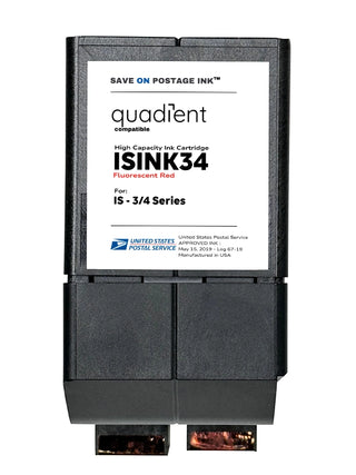Quadient | Neopost IS350 Red Ink Cartridge Compatible with IS3 & IS4 Series