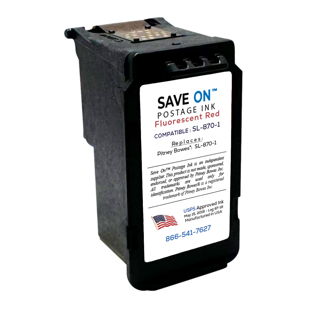 Pitney Bowes SL-870-1 Red Ink Cartridge | Compatible, New SendPro Mailstation