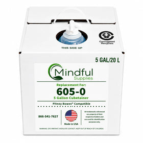 Pitney Bowes E-Z Seal 605-0 Sealing Solution | Compatible, Five Gallon Cubetainer
