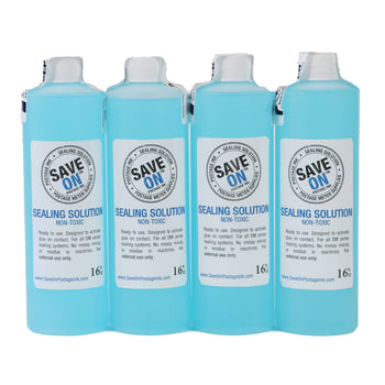 Pitney Bowes E-Z Seal 601-0 Sealing Solution | Compatible, Four - Pint Size Bottles - Mindful Supplies