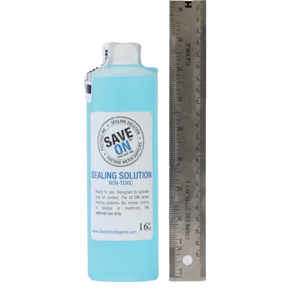 Pitney Bowes E-Z Seal 601-0 Sealing Solution | Compatible, SINGLE - Pint Size Bottle - Mindful Supplies