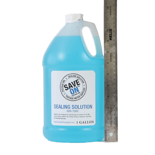 Pitney Bowes E-Z Seal 608-0 Sealing Solution | Compatible, Four - One Gallon Bottle - Mindful Supplies