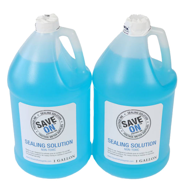 Pitney Bowes E-Z Seal 608-0 Sealing Solution | Compatible, Two - One Gallon Bottle