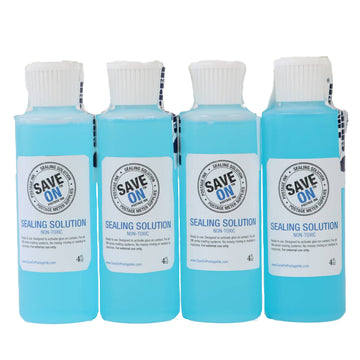 Pitney Bowes E-Z Seal Sealing Solution 601-9 | Compatible, Four - 4oz Bottles - Mindful Supplies