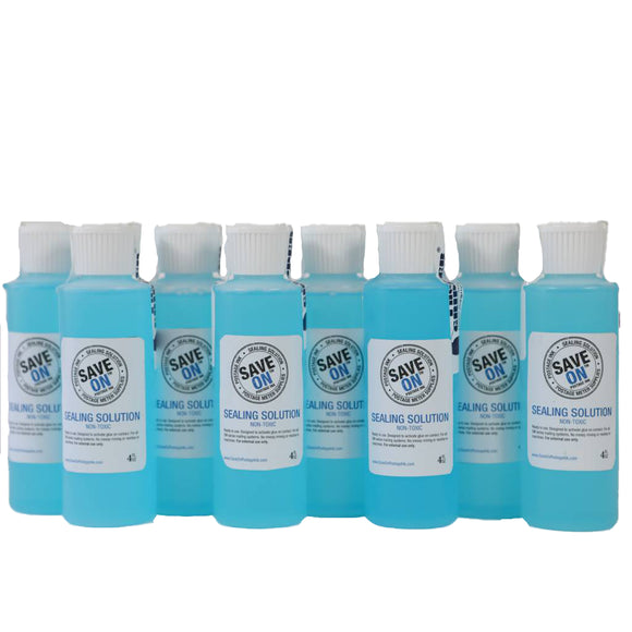Pitney Bowes E-Z Seal Sealing Solution 601-9 | Compatible, Eight - 4oz Bottles - Mindful Supplies