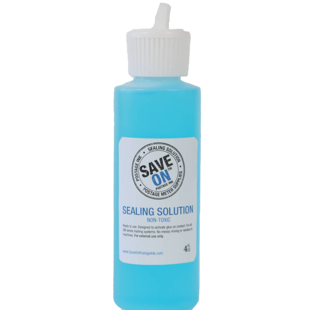 Pitney Bowes E-Z Seal Sealing Solution 601-9 | Compatible, One - 4oz Bottle - Mindful Supplies