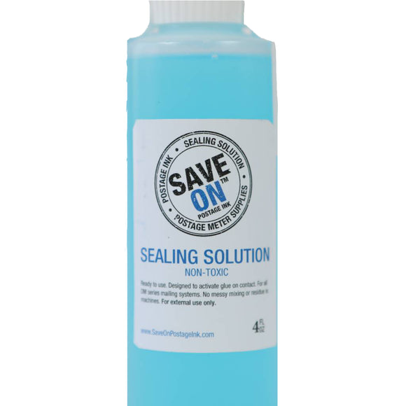 Pitney Bowes E-Z Seal Sealing Solution 601-9 | Compatible, Eight - 4oz Bottles - Mindful Supplies