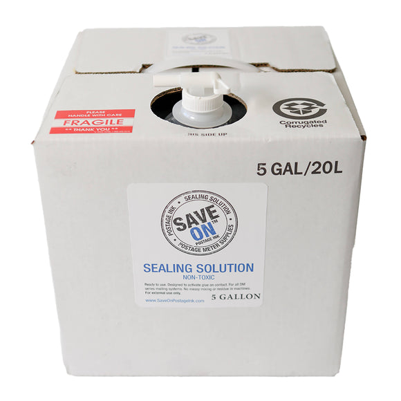 Pitney Bowes E-Z Seal 605-0 Sealing Solution | Compatible, Five Gallon Cubetainer - Mindful Supplies