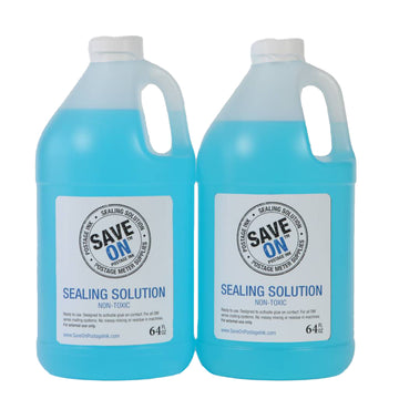 Pitney Bowes E-Z Seal 608-0 Sealing Solution | Compatible, TWO PACK - Half-Gallon Bottles - Mindful Supplies
