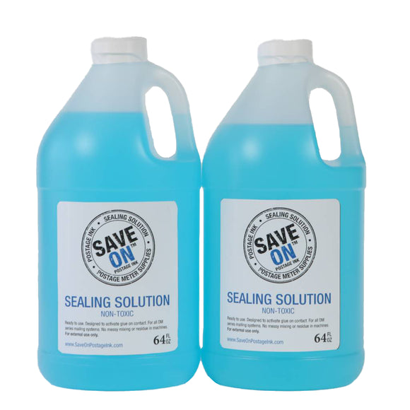 Pitney Bowes E-Z Seal 608-0 Sealing Solution | Compatible, TWO PACK - Half-Gallon Bottles - Mindful Supplies