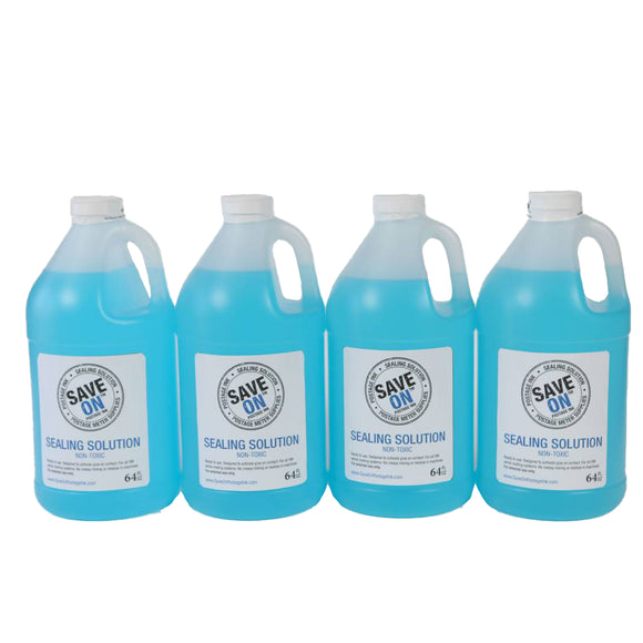 Pitney Bowes E-Z Seal 608-0 Sealing Solution | Compatible, Four - Half-Gallon Bottles - Mindful Supplies