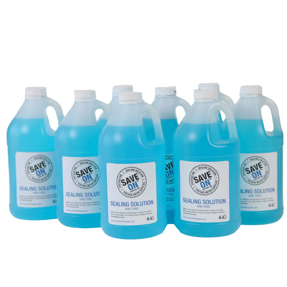 Pitney Bowes E-Z Seal 608-0 Sealing Solution | Compatible, Eight - Half-Gallon Bottles - Mindful Supplies