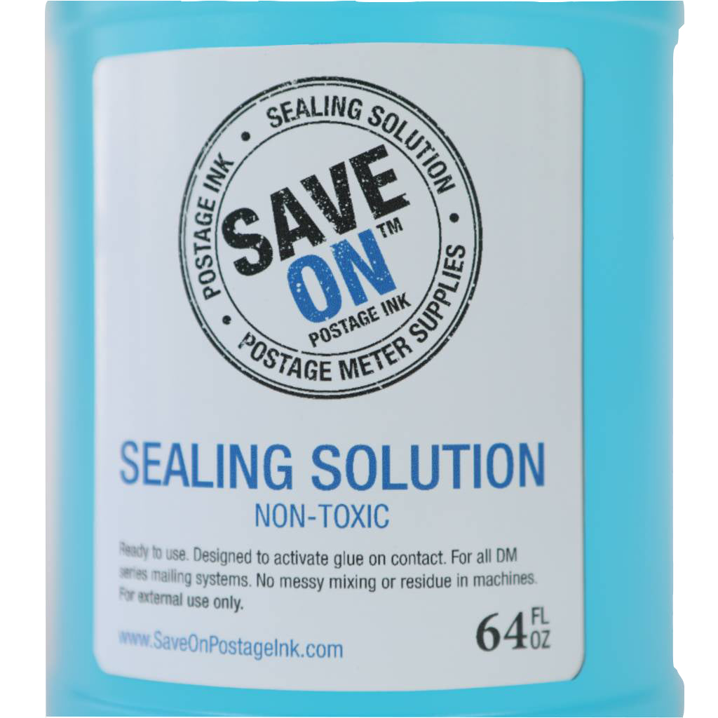 Pitney Bowes E-Z Seal 608-0 Sealing Solution | Compatible, Four - Half-Gallon Bottles - Mindful Supplies