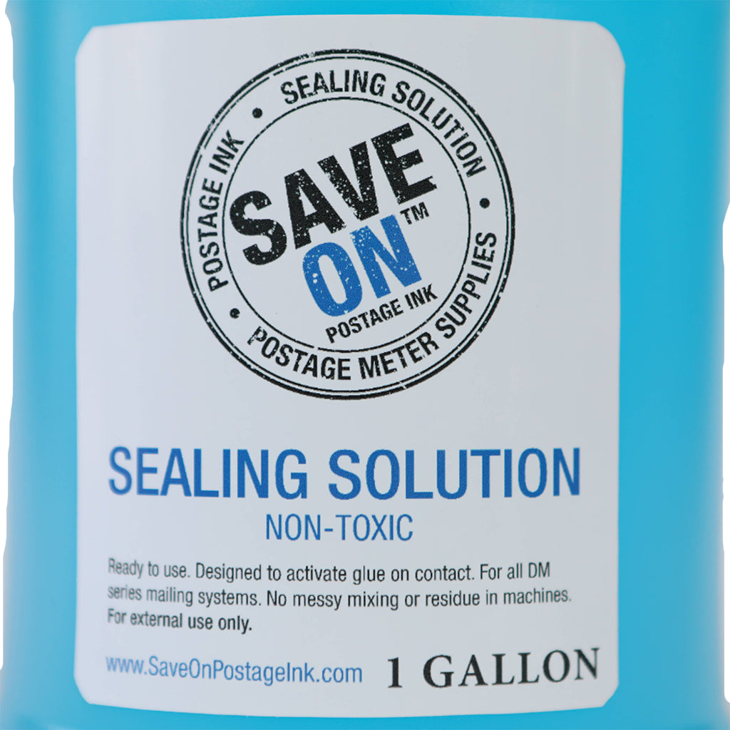 Pitney Bowes E-Z Seal 608-0 Sealing Solution | Compatible, Four - One Gallon Bottle - Mindful Supplies