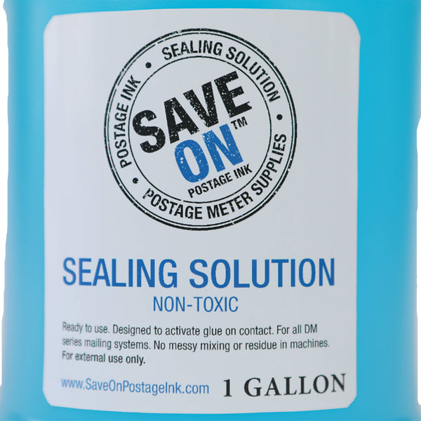 Pitney Bowes E-Z Seal 608-0 Sealing Solution | Compatible, Four - One Gallon Bottle