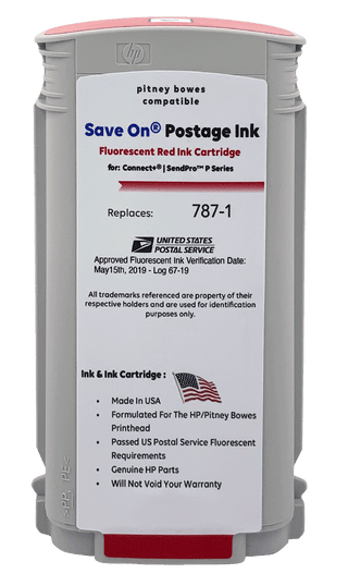 Pitney Bowes 787-1 Red Ink Cartridge | Compatible, SendPro P and Connect+ Series