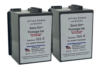 Pitney Bowes 765-9 Red Ink Cartridge 2 Pack | Compatible with SendPro C Auto