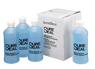 2.5 gallon cubetainer and four 16 ounce bottles of Neopost sealing solution